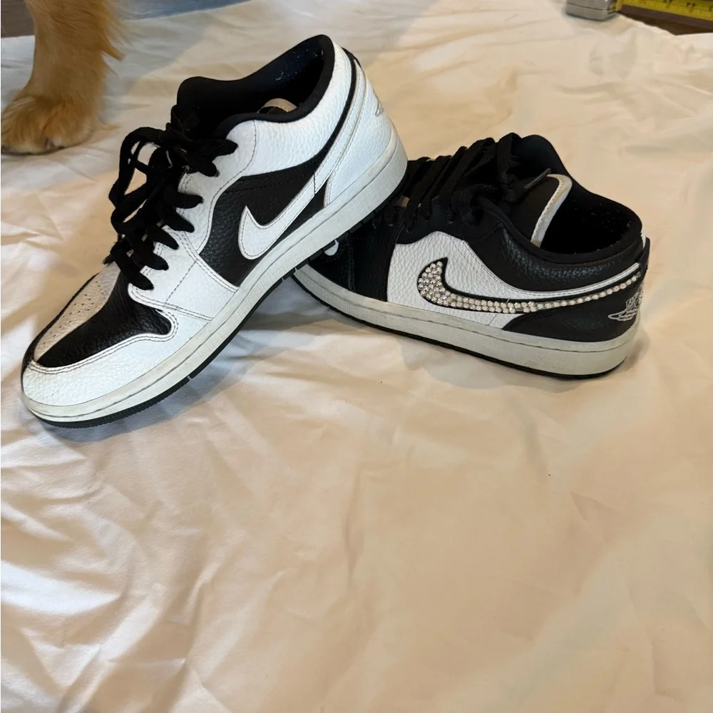 Jordan Low Homage Reverse Panda 💎 Blinged Out 💎 - Picture 6 of 9